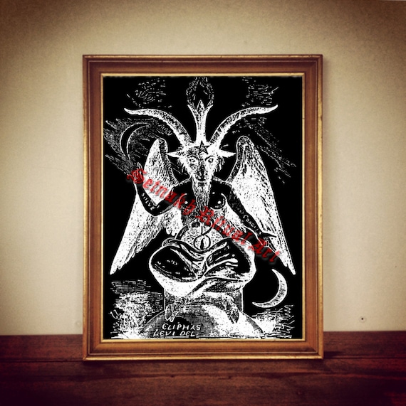 Baphomet Occult Print Poster, Satanic Decor, Satanic Illustration, Goth  Decoration, Witchcraft Art, Esoteric Home Decor