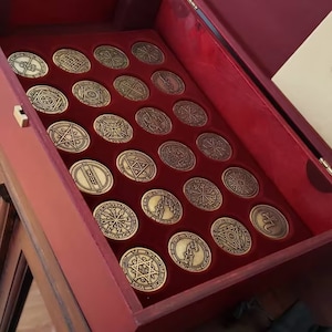 44 King Solomon Planetary Pentacles, (4.46 USD/pc), Planetary talisman coins collection, Wealth, Health, Protection, Astrology, Angel Magick