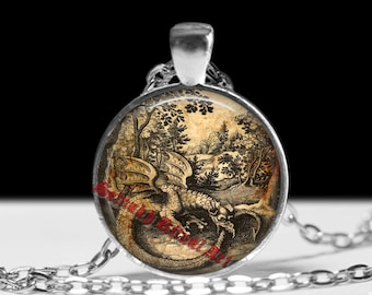 Ouroboros Anhänger, alchemistischer Drache, okkulter Schmuck #398