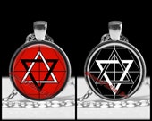 Martinist Order emblem necklace, occult pentacle pendant, esoteric jewelry, occultism, art, magick, ritual amulet, seal, magic symbol #357