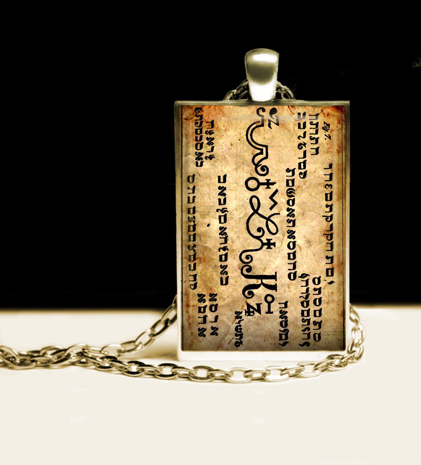 It helps to understand dreams and visions, knowledge talisman, The Sixth Seal, 6th & 7th Book of Moses pendant, occult necklace #395.6