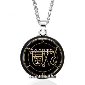 18 BATHIN demon seal pendant, Goetia sigil necklace, Lemegeton jewelry, Lesser Key, occult jewelry, summoning demon ritual amulet #104.18