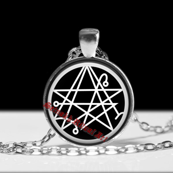 Necronomicon pendant, Necronomicon necklace, Sigil of gateaway pendant, Abdul Alhazred, Lovecraft jewelry, occult pendant, magic necklace #6