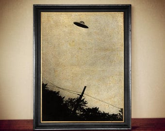 Vintage UFO-print, Passaic, New Jersey, 1952, CIA-bron #UF1