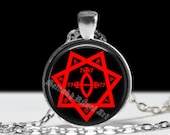 Babalon Seal pendant, Star of Babalon necklace, Scarlet Woman amulet, The whore of Babylon, Mother of Abdominations, Thelema, Crowley #87