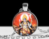 Kali pendant, hindu jewelry, Kali necklace, magic jewelry, magic pendant, esoteric jewelry, occult pendant #168