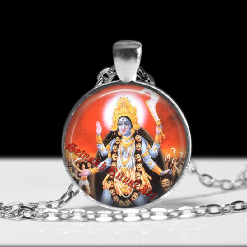 Kali pendant hindu jewelry Kali necklace magic jewelry Etsy
