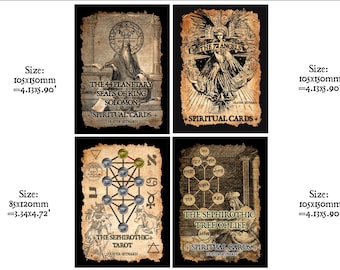 Set of 4 Magick Decks, Sephirothic Tarot, Solomon Seals, 72 Angels, Tree of Life Cards