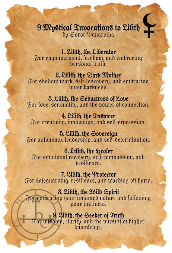 Invocations to Lilith: Empowerment, Love, Shadow Work, and More