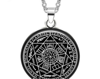 Zeven aartsengelen talismanhanger, magische occulte ketting, engelensieraden