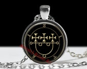 12 SITRI demon seal pendant, Goetia sigil necklace, Lemegeton jewelry, Lesser Key, occult pentacle, summoning demons ritual amulet 104.12