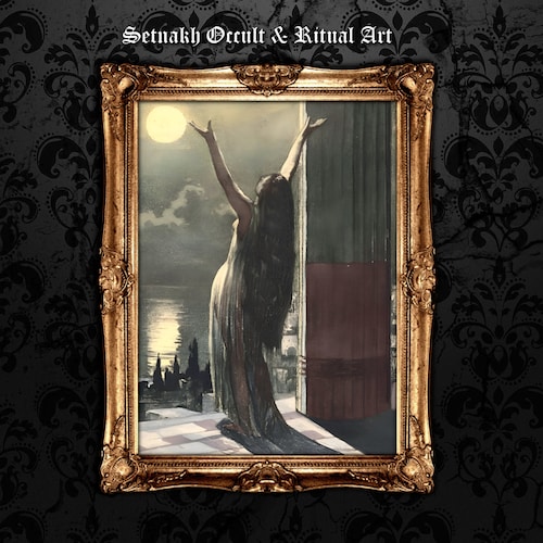 Impression de culte de Luna, art de la sorcellerie vintage, décoration gothique à la maison # W111