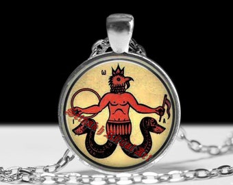Abraxas pendant, gnostic jewelry, gnostic pendant, gnostic necklace, abraxas jewelry, magic talisman, abraxas seal, templars, gnosis #209