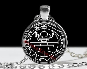 Seal of Solomon Pendant, Goetia Occult Talisman Necklace #137