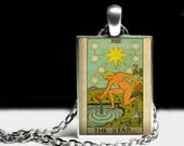 The Star Tarot Card, Alchemy, Magick, Tarot deck, magic pendant, occult amulet, mystic jewelry, Sun necklace #396.17