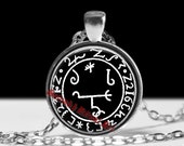 Beelzebuth sigil pendant, Beelzebub necklace, Grimoirium Verum, satanic jewelry, occult talisman, ritual lamen, summoning demons #124.3