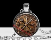 Vegvisir pendant, viking amulet, viking jewelry, vegvisir necklace, viking compass, pagan necklace, magic pendant, nordic jewelry #232