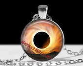 The black hole pendant Black hole jewelry Astrology necklace Planet pendant Cosmos jewellery #434.2