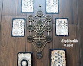 The Sephirothic Tarot - deck of cards + Tree of Life metal divination tool, Sephiroth art, occult decor, Kabbalah, Qabala, Qabbalah