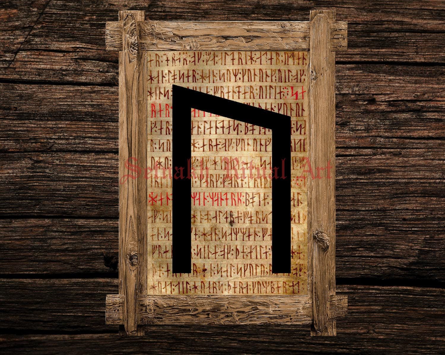 Uruz Print, Rune Illustration, Elder Futhark Art, Viking Home Decor ...