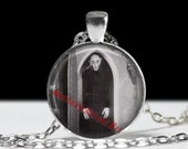 Nosferatu gothic necklace, Horror jewelry, Vampire pendant, goth choker, old horror necklace #80