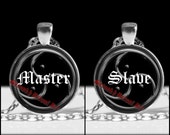 Master / Slave pendant, BDSM necklace, erotic jewelry, sexy charm, fetish symbol jewellery, sex gift, erotic accessories, BDSM collar #63