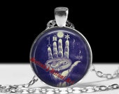 Gnostic hand necklace, occult pendant, ritual necklace, palmistry, magic talisman, esoteric jewelry, ceremonial magick, amulet lamen #346