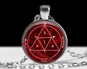 Third pentacle of Mars pendant, powerfull talisman against enemies, Goetia, Solomon Seals, occult Mars seal, ceremonial magick, lamen #103