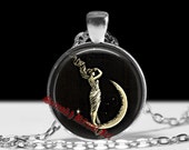 Moon pendant,  magic jewelry, mystic jewelry, gothic necklace, fantasy jewelry, magic art, magic jewelry #201