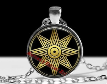 Ishtar Star Pendant, Sumerian Inanna Talisman, Venus Symbol #506