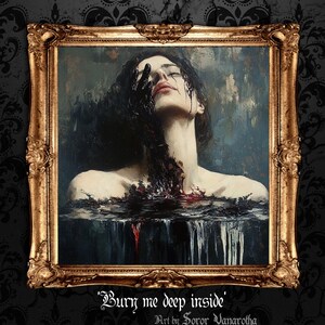 Gothic Vampire Woman Art Print – Macabre Horror Decor #SV5