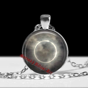 Sonnenfinsternis Anhänger, okkulter Wicca Anhänger, Ritualkette, magischer Talisman, Esoterik Schmuck, magisches Amulett #153