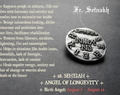 LONGEVITY & HEALING talisman, Seheiah Angel seal coin, Against infirmities, thunder, protects against fire, falls and illnesses. #365.28