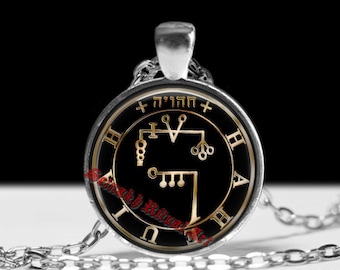 Haheuiah-hanger engel zegel, bescherming talisman, occulte sieraden #365,24