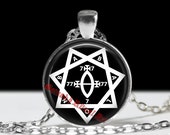Babalon Seal pendant, Star of Babalon necklace, Scarlet Woman amulet, The whore of Babylon, Mother of Abdominations, Thelema, Crowley #87