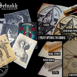 9 PAIMON demon seal print, Goetia sigil poster, Lemegeton demon art, Lesser Key of Solomon occult ritual cards summoning demons 104.9 image 4