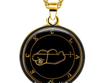 CLAUNECK Seal talisman, Demon of wealth, money, assisting in the discovery of hidden treasure, Goetic sigil pendant, Servitor of Syrach #DM7