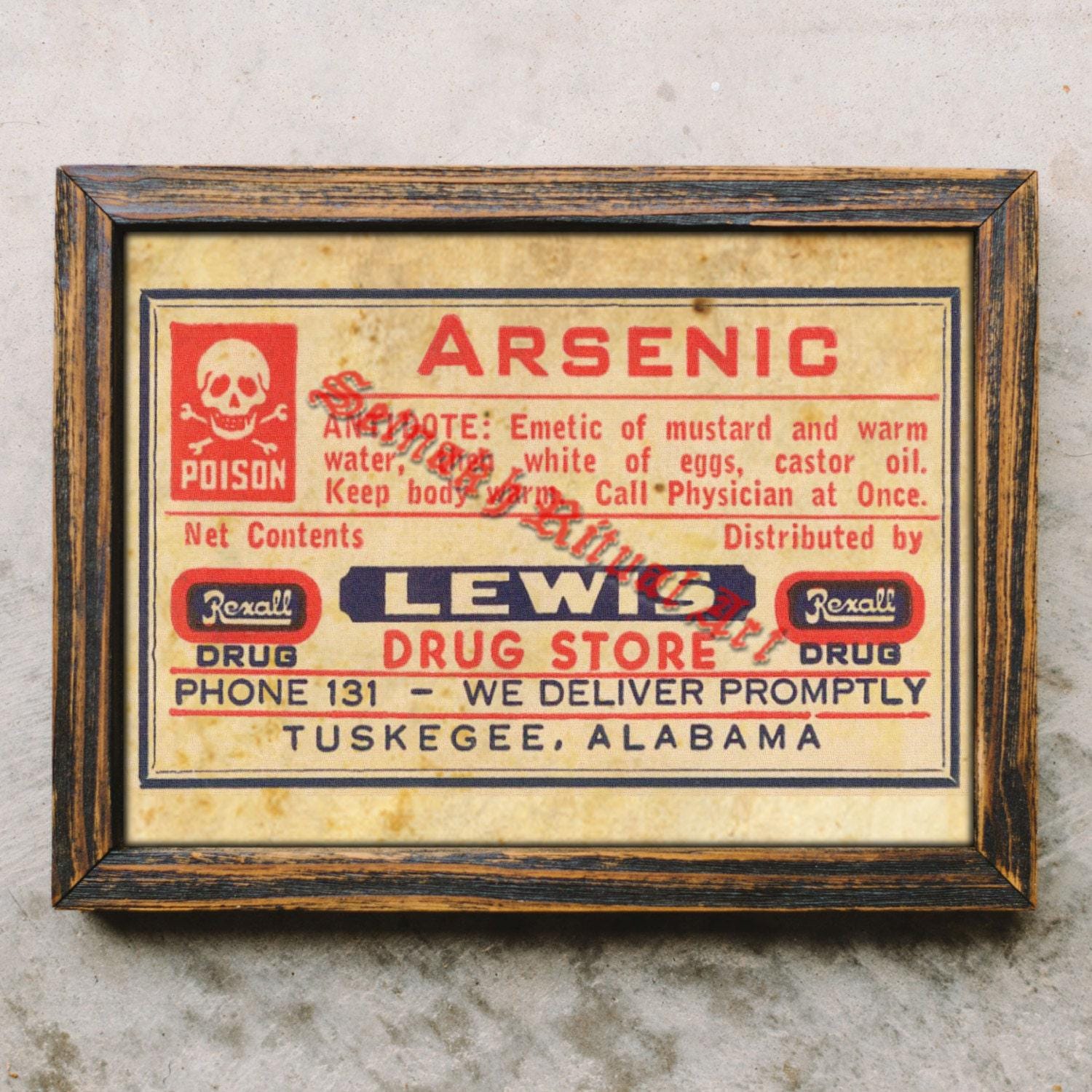 Arsenic Label Print, Vintage Poison Poster, Witchcraft, Witch Art ...
