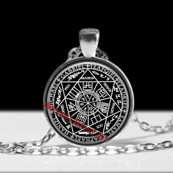 Seven Archangels seal talisman, Angel jewelry, Magic pendant, Occult necklace, Michael, Gabriel, Zadkiel, Samael, Raphael, Tzafqiel #467