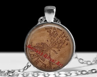 Sumerian Star Chart Pendant, Ancient Cuneiform Necklace #242