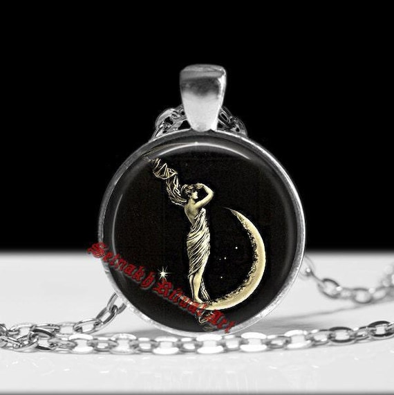 Moon Pendant, Magic Jewelry, Mystic Jewelry, Gothic Necklace