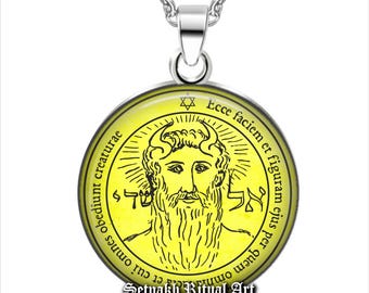 First Pentacle of the Sun Pendant, Metatron & El Shaddai Talisman #103