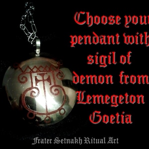 Choose your Goetia demon sigil talisman, King Solomon, Lemegeton, ritual, occult, magick, magic | talisman, pendant, necklace 104