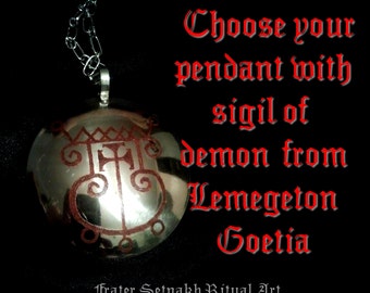 Choose your Goetia demon sigil talisman, King Solomon, Lemegeton, ritual, occult, magick, magic | talisman, pendant, necklace 104