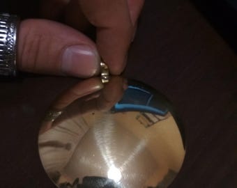Custom 60mm diameter pendant for Steve - made of alpaca metal - necklace with your symbol & image