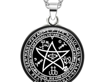 Necronomicon Amulet, The Elder Sign Pendant, Ritual Pendant, Mad Arab Book, Ancient Magick, Chaos Talisman, Cthulu Talisman #15.2
