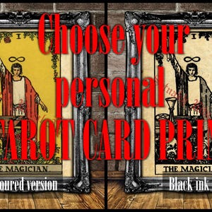 Choose your "TAROT CARD PRINT" - magick, witch, fortune-teller, occult poster, Tarot reading, mystic, Rider-Waite tarot deck #396