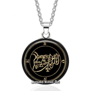 26 BUNE demon seal pendant, Goetia sigil necklace, Lemegeton jewelry, Lesser Key of Solomon, occult, summoning demons ritual amulet #104.26