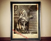 Memento Mori print, occult poster, human skeleton art, gothic home decor, medieval illustration, alchemy, death symbol, magick skull #13