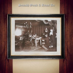 Medium Eusapia Palladino Druck, spirituelle Malerei, Gothic, Hexe Wohnkultur, Spiritualismus Fotografie, antike dunkle Kunst, okkult #VIC4
